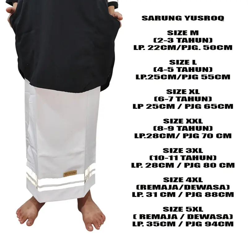 Sarung YUSROQ - Sarung MENYALA - Sarung Anak - Sarung Pria - Sarung Sunat Anak - Sarung Instan 3