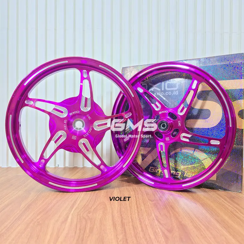 AXIO VELG BINTANG LAUT MODEL KSPEED RING 14 CNC Plug and Play untuk Vario 125, Vario 150, Beat, Vario 110, Mio Sporty, dan Mio Smile dengan Desain Unik dan Warna Menarik 5
