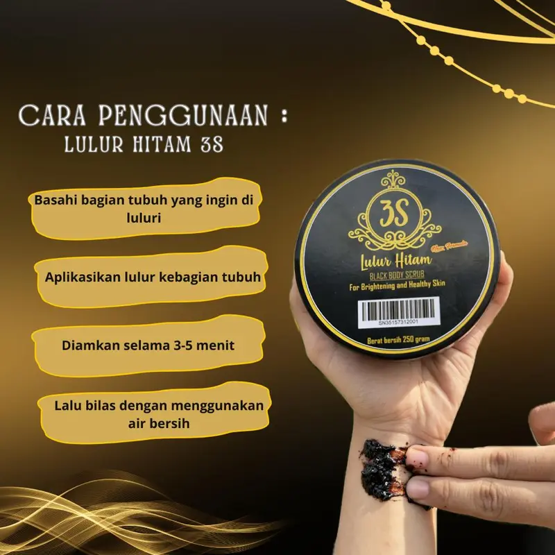 2 pot lulur hitam + 1 pcs sabun sakura 4