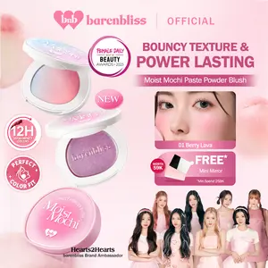 【NEW SHADE】 BNB Barenbliss Moist Mochi Paste Powder Blush 4.5g | Cheek, Lip, Eyeshadow pH-Adjusting Cream Blush On High Pigmented Tahan hingga 12 jam Lasting Color Ringan Blendable & Melembapkan Tampilan Sehat Seharian dengan 3X Botanic Infusion & Vit.E