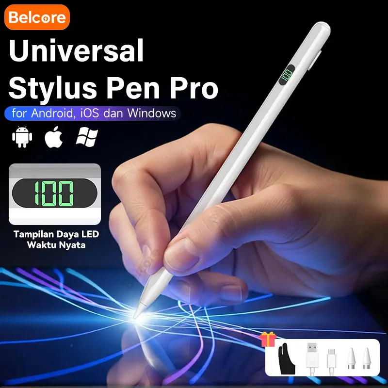 Belcore Stylus Pen Universal with battery indicator, suitable for Xiaomi, Huawei,OPPO,VIVO, PAD tablet and mobile phone