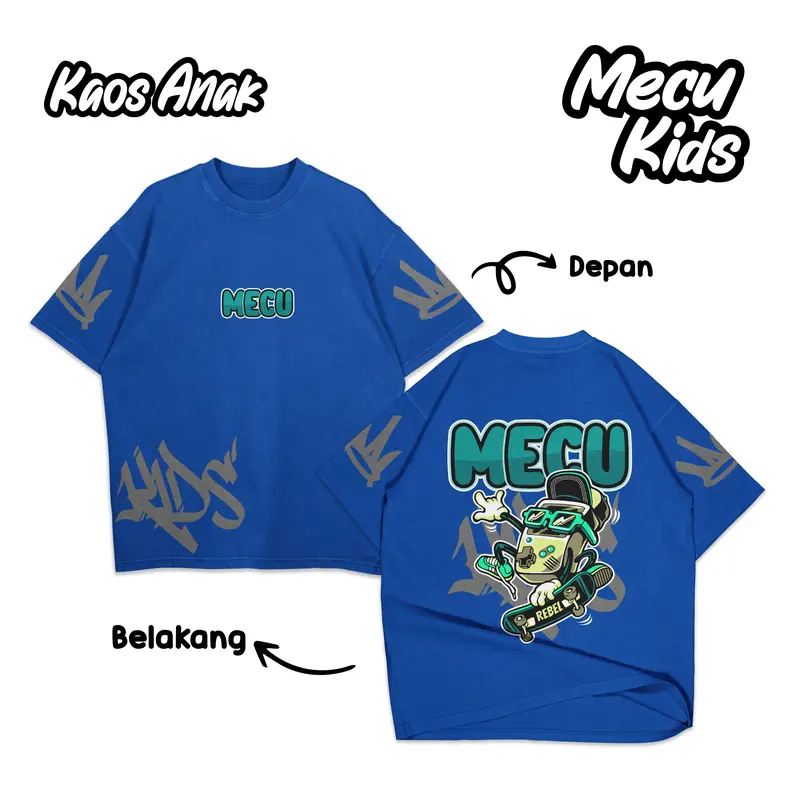 Himoku joy skate Kaos Distro Anak Laki Laki Perempuan 4 5 6 7 8 9 10 11 12 Tahun Katun Combed 2