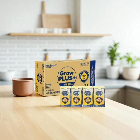  Thùng 48 Hộp 110ml-180ml Sữa Công Thức Pha Sẵn Grow Plus Nutifood Dinh Dưỡng Sữa Non 24h 