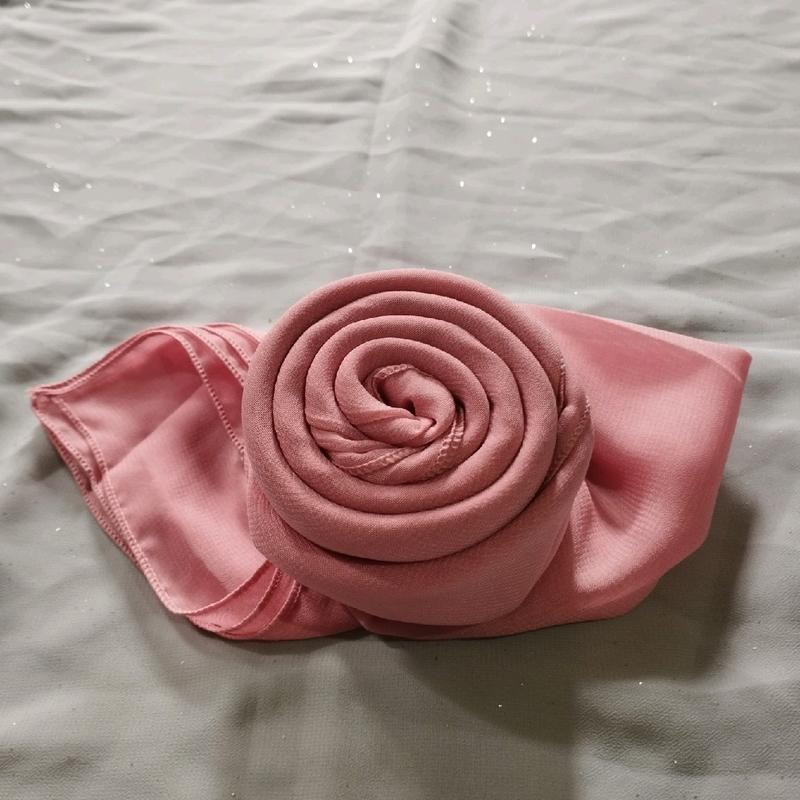 HIJAB SEGIEMPAT KERUDUNG ANTI LETOY WARNA PINK DUSTY DIKA FASHION POLYCOTTON 1