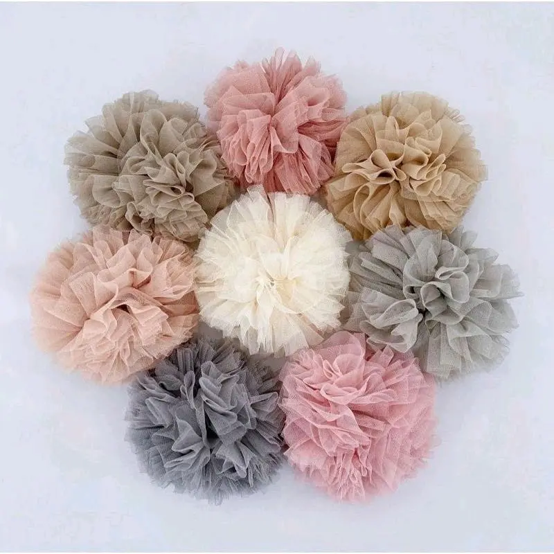 cepol tile scrunchie anti pusil ikat rambut viral kain tulle Mutiara //harga per 3pcsmini raw cepolan hijab ikat rambut wanita mini