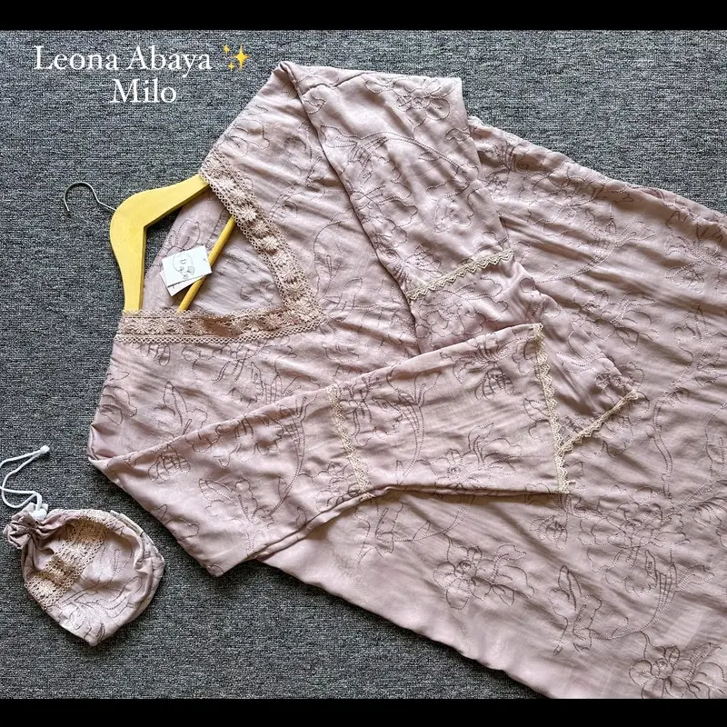 Abaya Leoni Kain Silk Embroidery 5