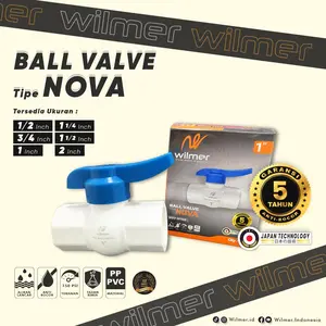 WILMER NOVA 1" Stop Kran Ball Valle PUTIH WILMER 1" inch