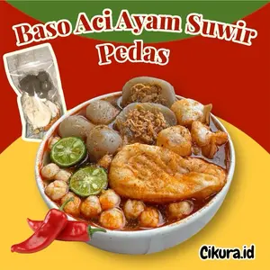 1 Bks Baso Aci Ayam Suwir Pedas Hot Hotpot Instan Halal Food