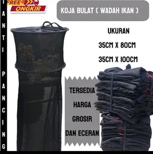 KOJA BULAT BAHAN KAIN JALA PURING WADAH IKAN 35CM X 100 CM & 35CM X 80 CM