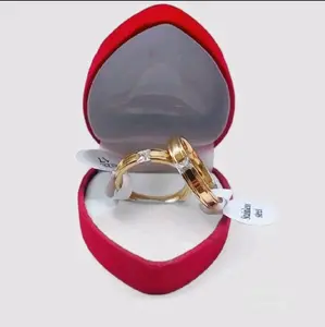 Cincin Couple Tunangan Titanium Gold Mata Terbaru Anti Karat Free Box