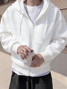 Sudadera con cierre y capucha para hombre, estilo moderno, casual de manga larga y corte holgado con bolsillo, suéter con gráficos para otoño e invierno, ropa unisex