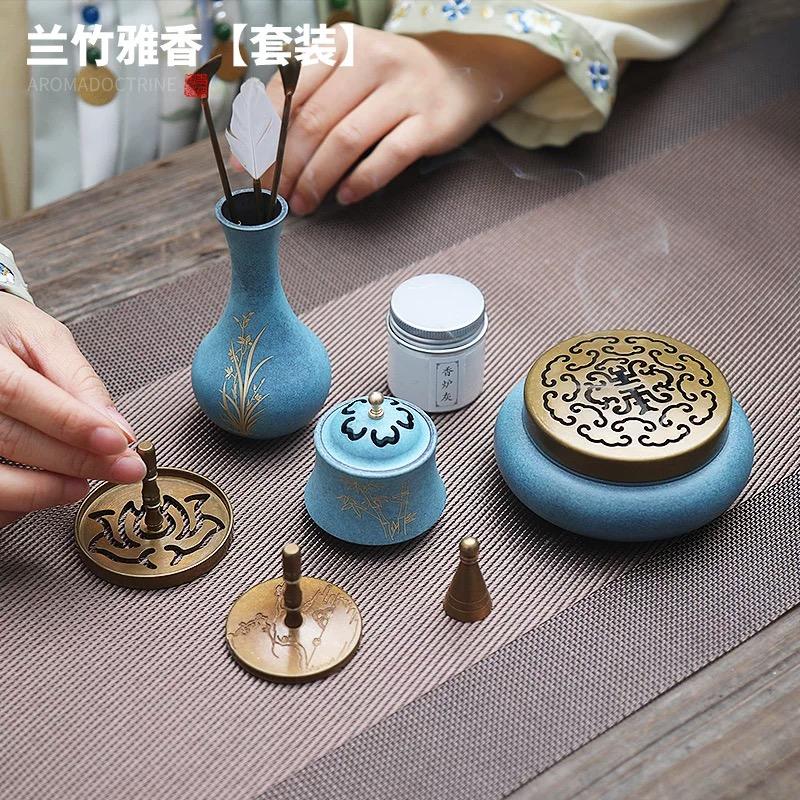 Incense Ceremony utensils starter set of copper stove tools incense ...