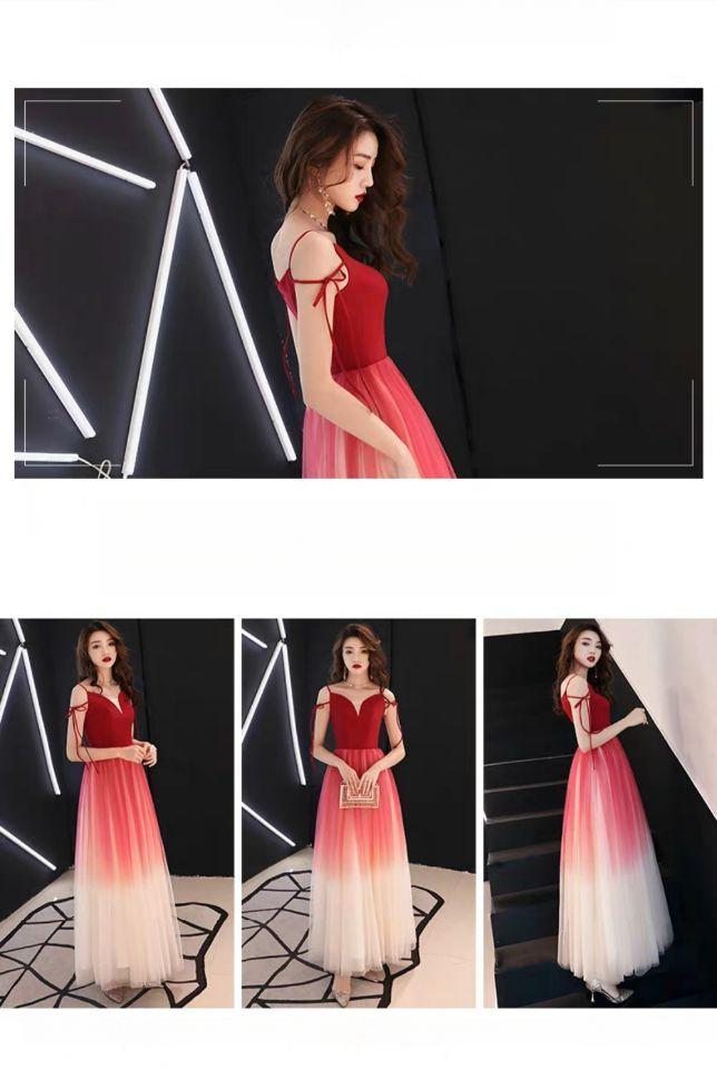 Product Introduction of Gradient Evening Dress Women's Long 2024 New Annual Meeting Host Ladies Banquet Dress Noble Elegant Slimming 17