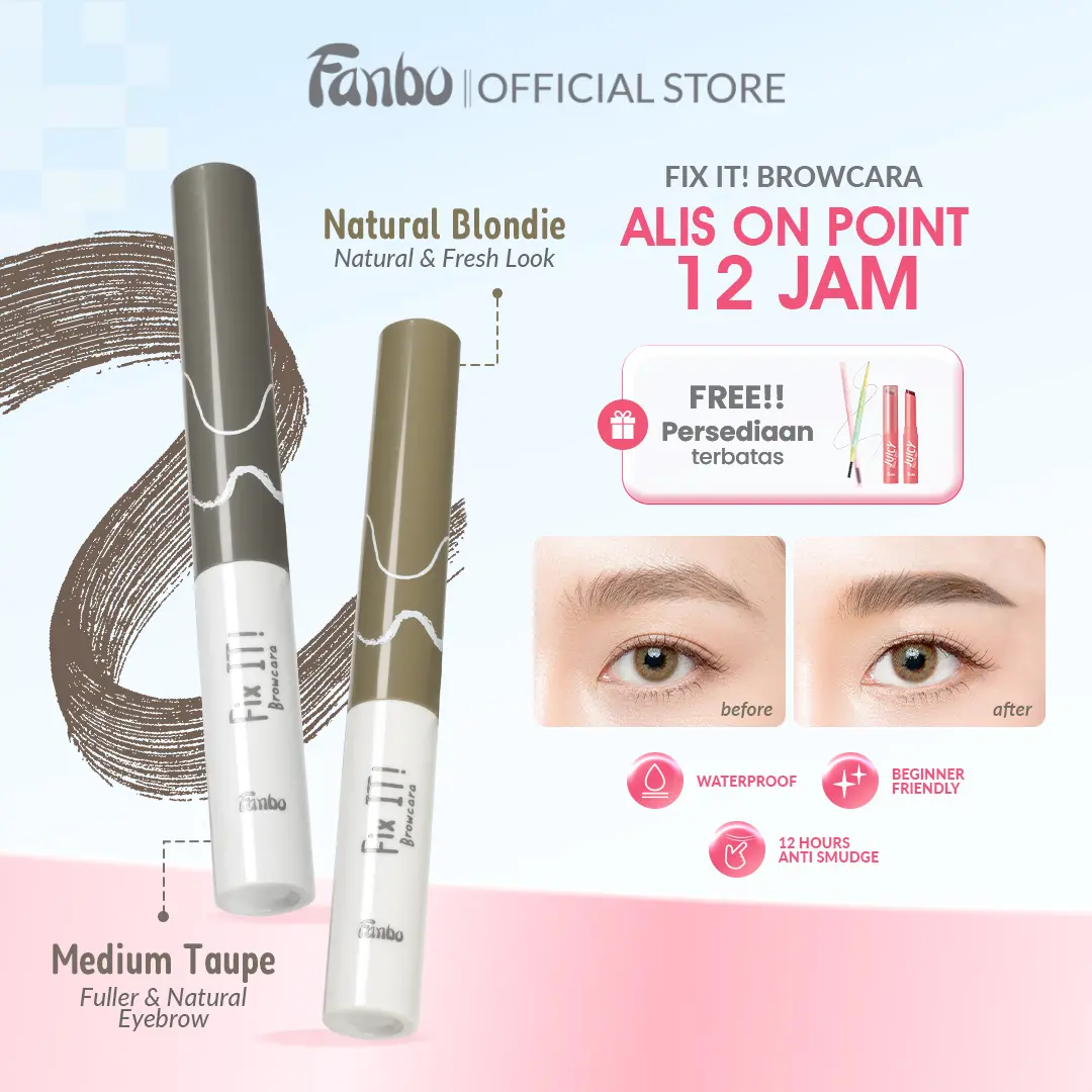 Fanbo Fix It Browcara 2in1 Coloring & Styling With Curved Slim Brush