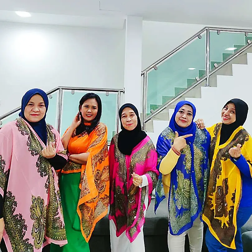 Baju Shawl Batik Silk Women Clothing Scarf Beach Pantai Scarf Blouse