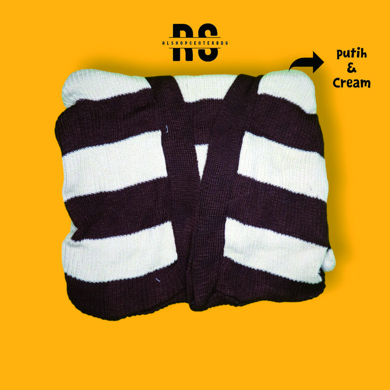 ASCBDG || Baju Rajut Wanita Motif Garis,Bahan Premium Lembut dan Nyaman Cantik Panjang Sweater Top 6