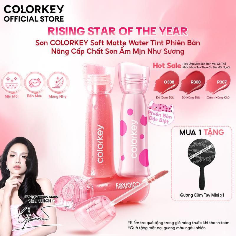 Son Water Tint COLORKEY Bản Nâng Cấp Ẩm Mịn Như Sương, Bền Màu, Lâu Trôi 2.5g