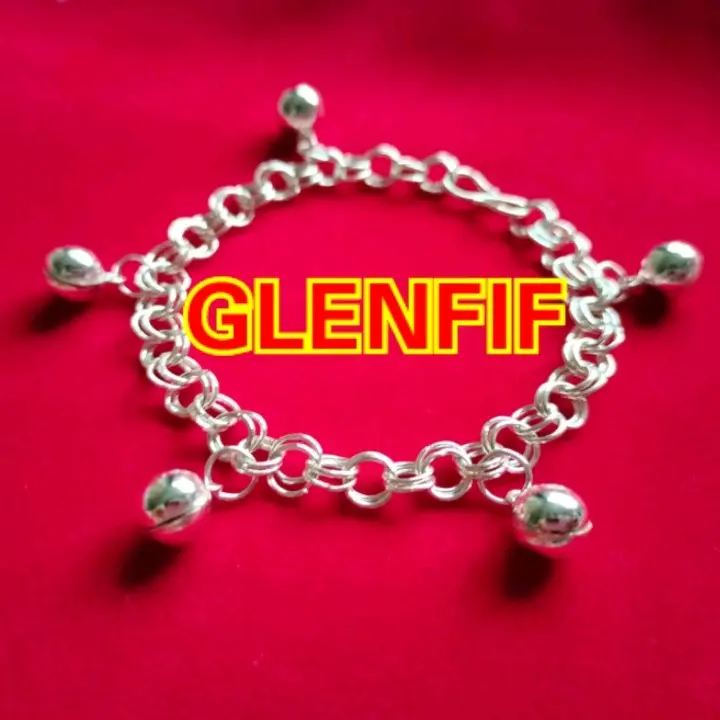 GLENFIF GELANG KAKI PERAK ANAK BAYI MODEL FULL KERINCING BISA COD