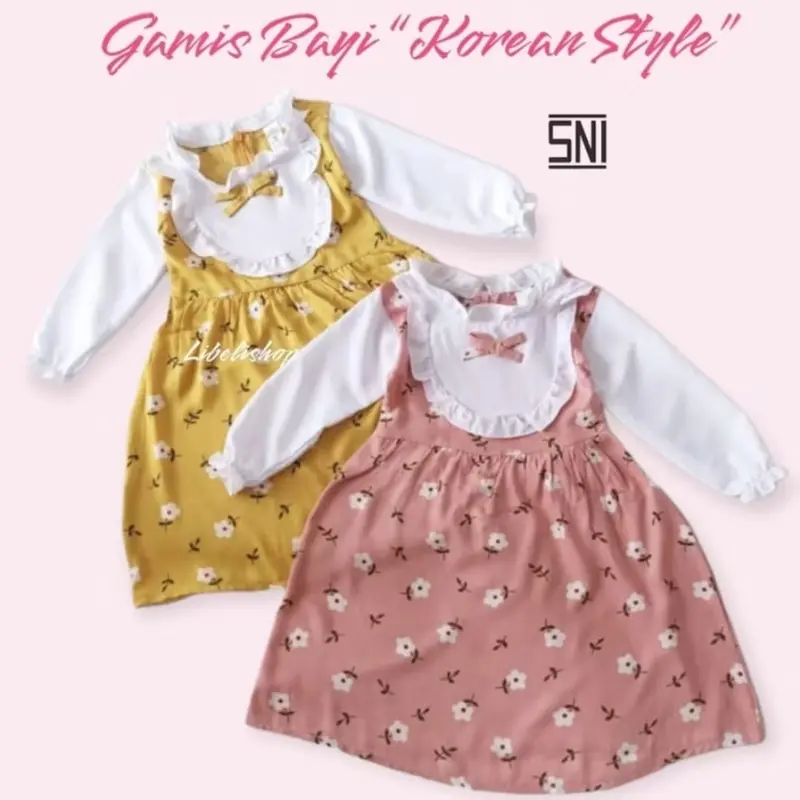 Gamis Bayi Korean Style “Sunja” 0-12Bln by Little Koda 0