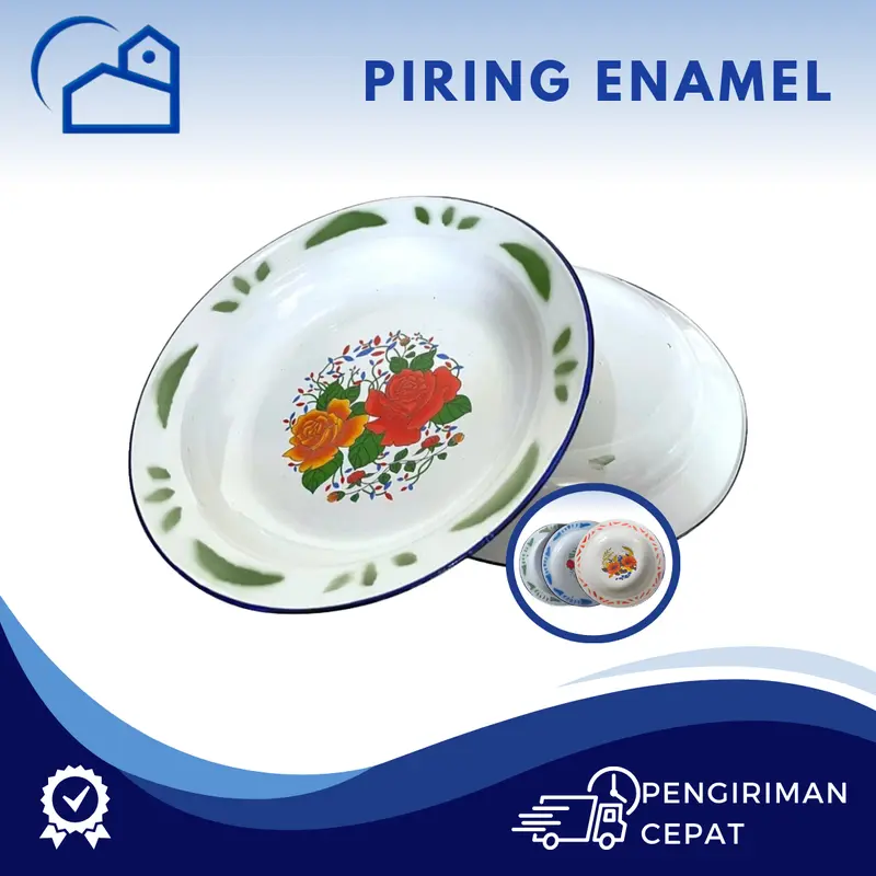ALAT PIRING MAKAN SENG JADUL AYAM JAGO PIRING SENG ENAMEL BUNGA JADUL ENAMEL TEBAL 0