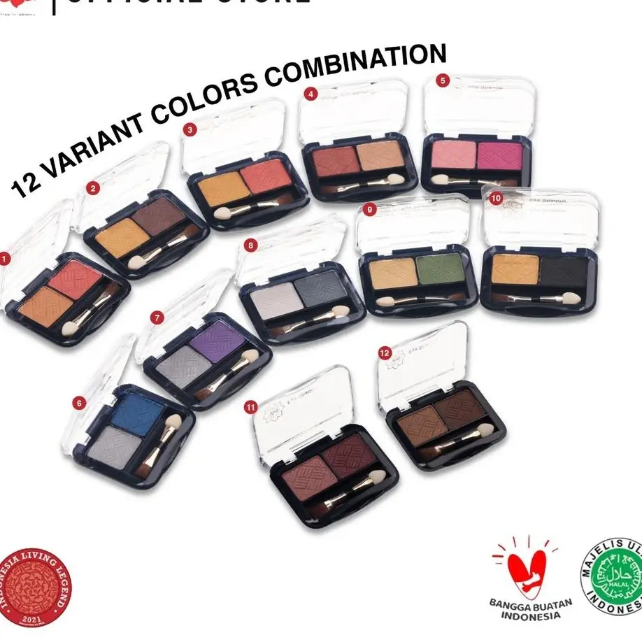 Viva Eye Shadow Duo - 2.3 gr (tersedia 12 varian kombinasi warna)