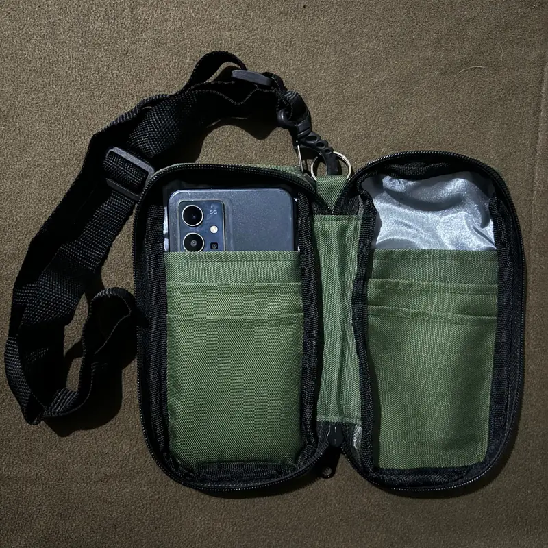 Tas Slempang Cordura Poot It Polos Terbaru - Nylon Cordura & Japan Satin - Hitam, Selempang 1