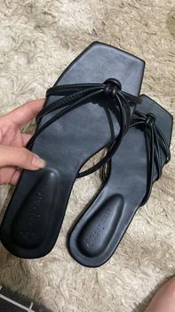 Product Review of Shoeponic ARA - Trend 2024 Sandal Wanita Comfort Alas Sol Premium Sandal Flat Hitam Dan Silver from _**l 1