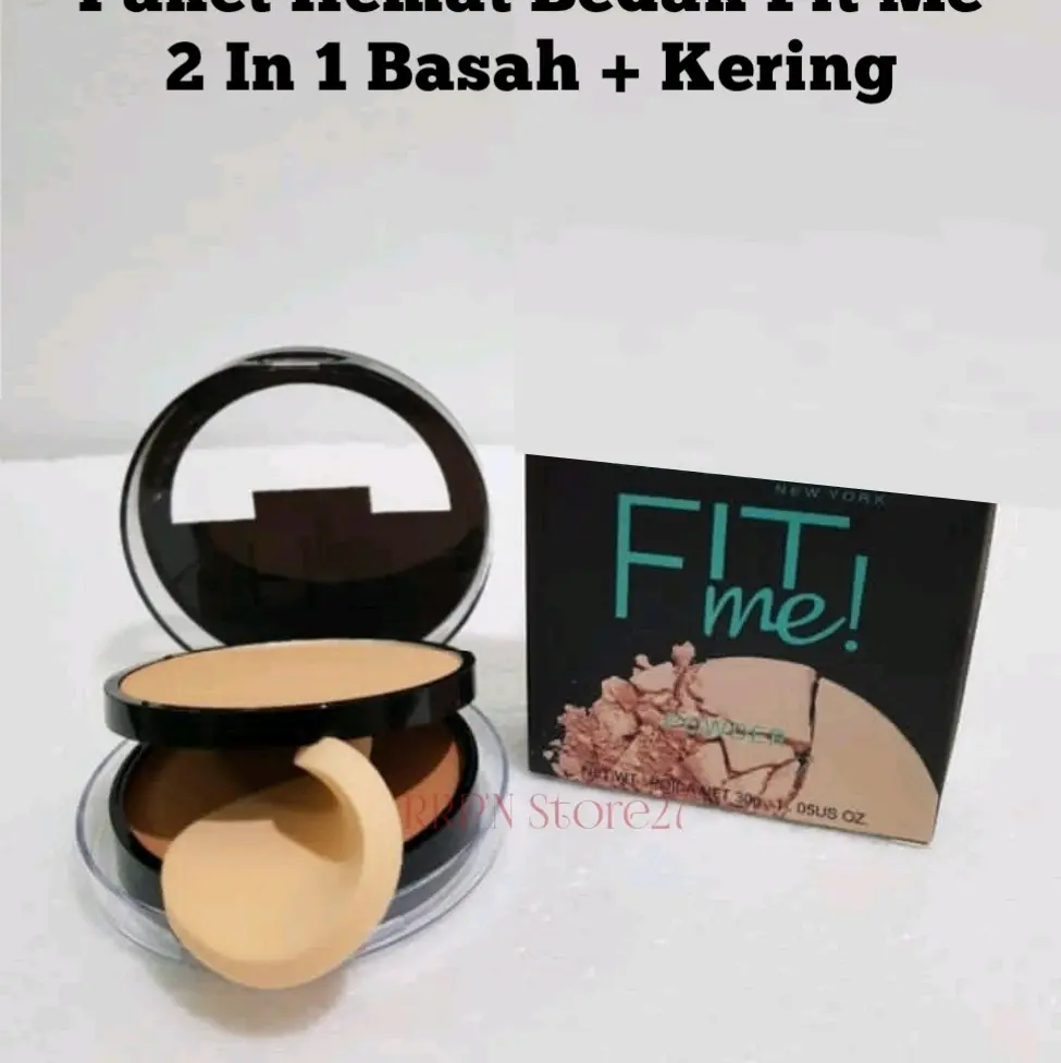 2 In 1 Bedak Fit Me Basah Kering / Bedak Fit Me 2 In 1 Basah + Kering Powder