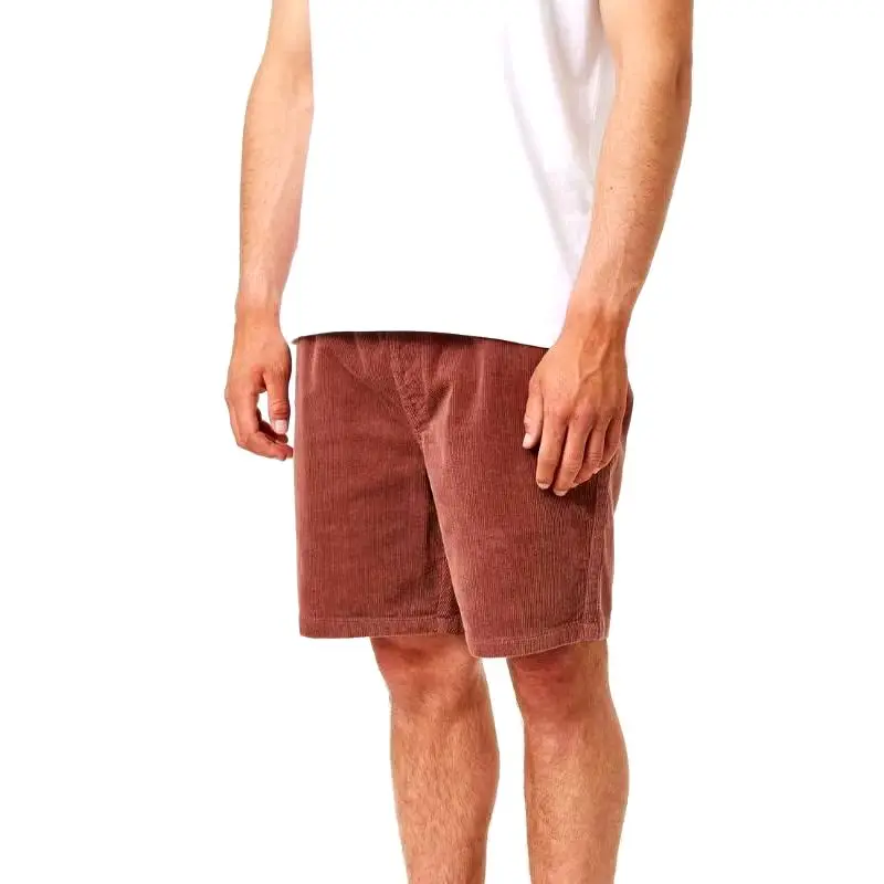 Celana 3Pcs 100Ribu, Broadshort Corduroy Premium Distro Polos Pendek Pria Surfing Santai Casual Shorts Biru Coklat Hitam Karet Merah Panjang Melar Cowok Wanita Twill Garis 3
