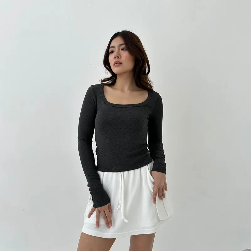 LING FASHION - MARS TOP BLOUSE ATASAN KNIT WANITA KOREAN TOP -PN 4