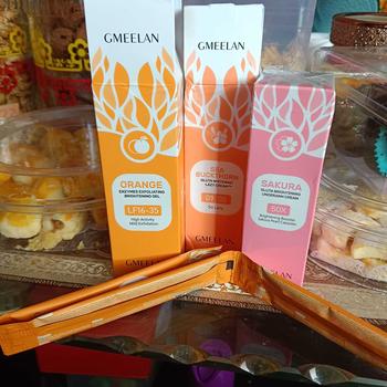 Product Review of GMEELAN SET Exfoliating Gel Scrub Exfoliasi Blood Orange 50g + Gluta Lazy Cream 30g Moisturizer Krim Pelembab Wajah + Krim Pemutih Ketiak Sakura 30g from R**a A**g 1