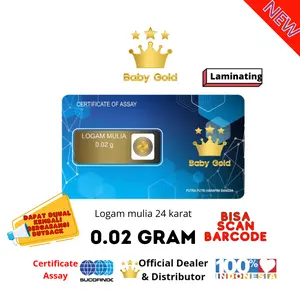 Baby Gold Laminating 0.02 Gram Logam Mulia 24 Karat