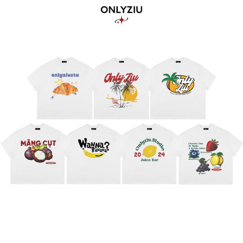 Áo Thun Boxy Local Brand ONLYZIU Form Rộng 250gsm " SUMMER " Cotton Tay Ngắn Áo Phông Form Rộng Nữ Mùa Hè Kiểu Đẹp Unisex Na