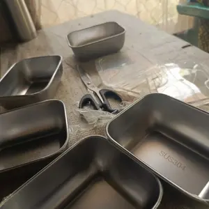 Kotak Makanan Stainless Steel Premium 1 Set 5 Pcs dengan Tutup Transparan Anti Karat & Mudah Dibersihkan