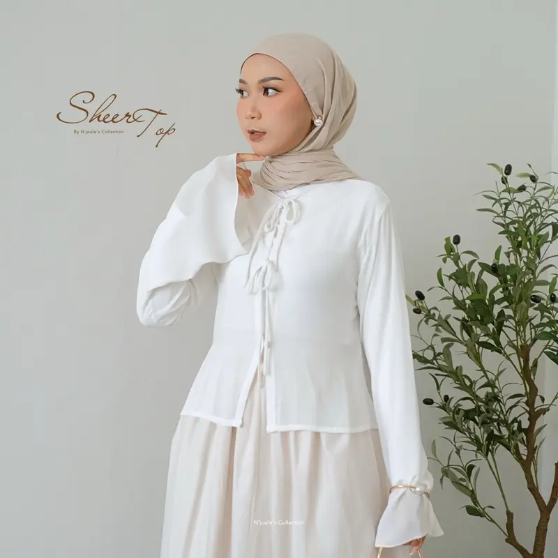 Sheer Top By N’joule’s Collection - Chiffon Top - Blouse Chiffon - Korean Top - Korean Blouse