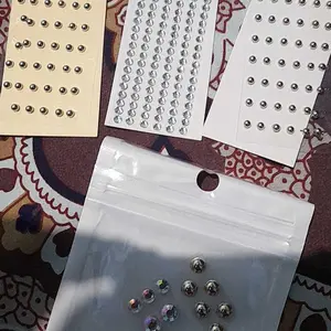 Sticker Anting Hidung Model Tempel Anting Hidung Tanpa Tindik Hiasan Wajah Gem AT1069