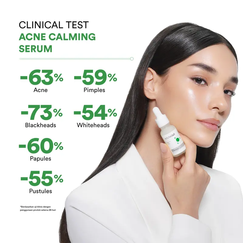 Whitelab Acne Calming Serum - Serum Untuk Kulit Jerawat, Bruntusan, Dan Berminyak Dengan Mugwort, BHA & Tea Tree [BPOM] Wajah Berjerawat 4