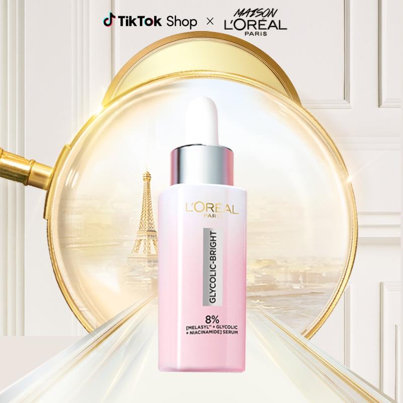 SERUM DƯỠNG SÁNG MỜ THÂM MỤN & NÁM L’OREAL PARIS GLYCOLIC BRIGHT 8% MELASYL+GLYCOLIC+NIACINAMIDE 30ML