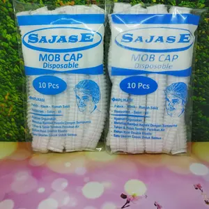 Mob Cap Nurse Cap Hair Net Head Cap 1 Pack isi 10 Pcs Putih