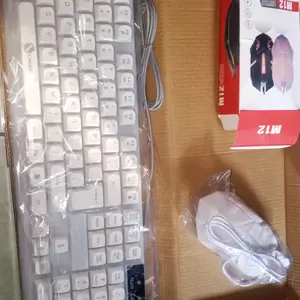 【JUTU DIGITAL】TX35 + S1 Keyboard RGB Mekanis , Keyboard Dan Mouse Untuk Gaming, Kantor Rumah Bermain Game Keyboard Mouse Kantor Yang Senyap Lampu Led Computer Putih Komputer Headset