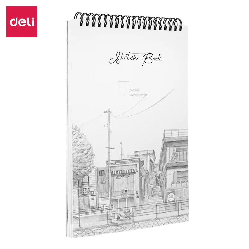 Deli Buku Gambar B5 Vertikal Jilid Spiral, 40 Halaman, Dapat Dibalik 360 Derajat 73628 paper stationery Kertas Kantor 1