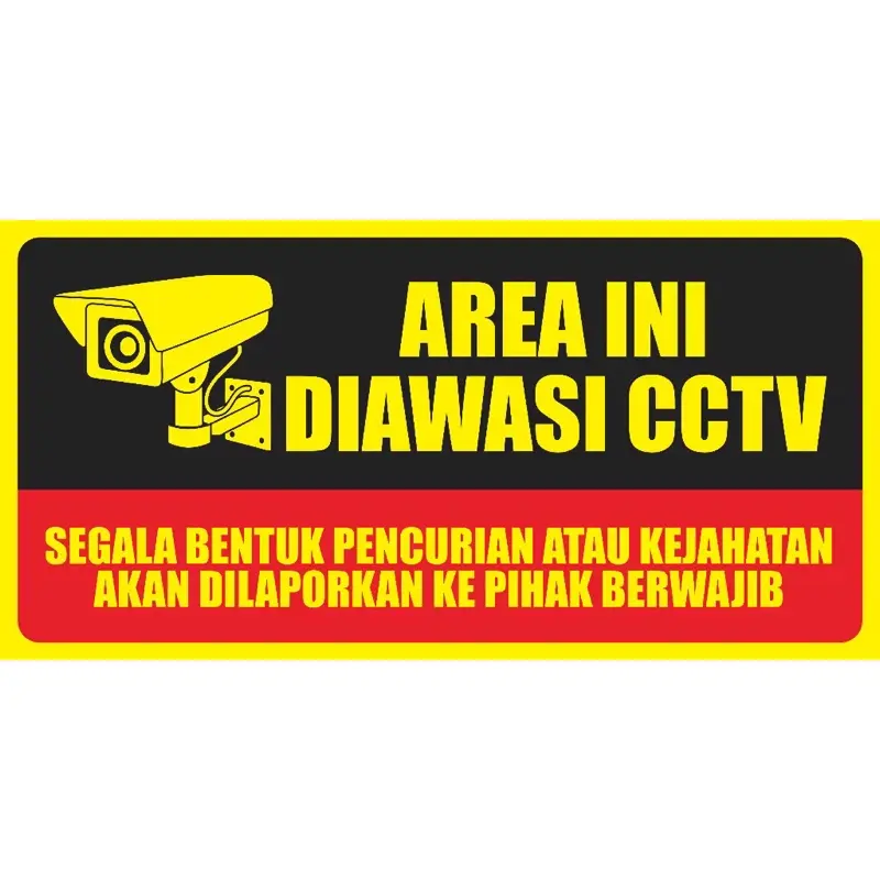 STICKER HIMBAUAN, PERINGATAN, LARANGAN CCTV