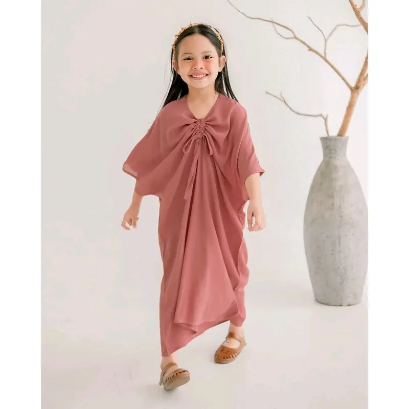 KAFTAN ANAK TERBARU LEBARAN 2024 VIRAL KEKINIAN BAJU LEBARAN ANAK BUTIK PREMIUM  Polos Katun 0