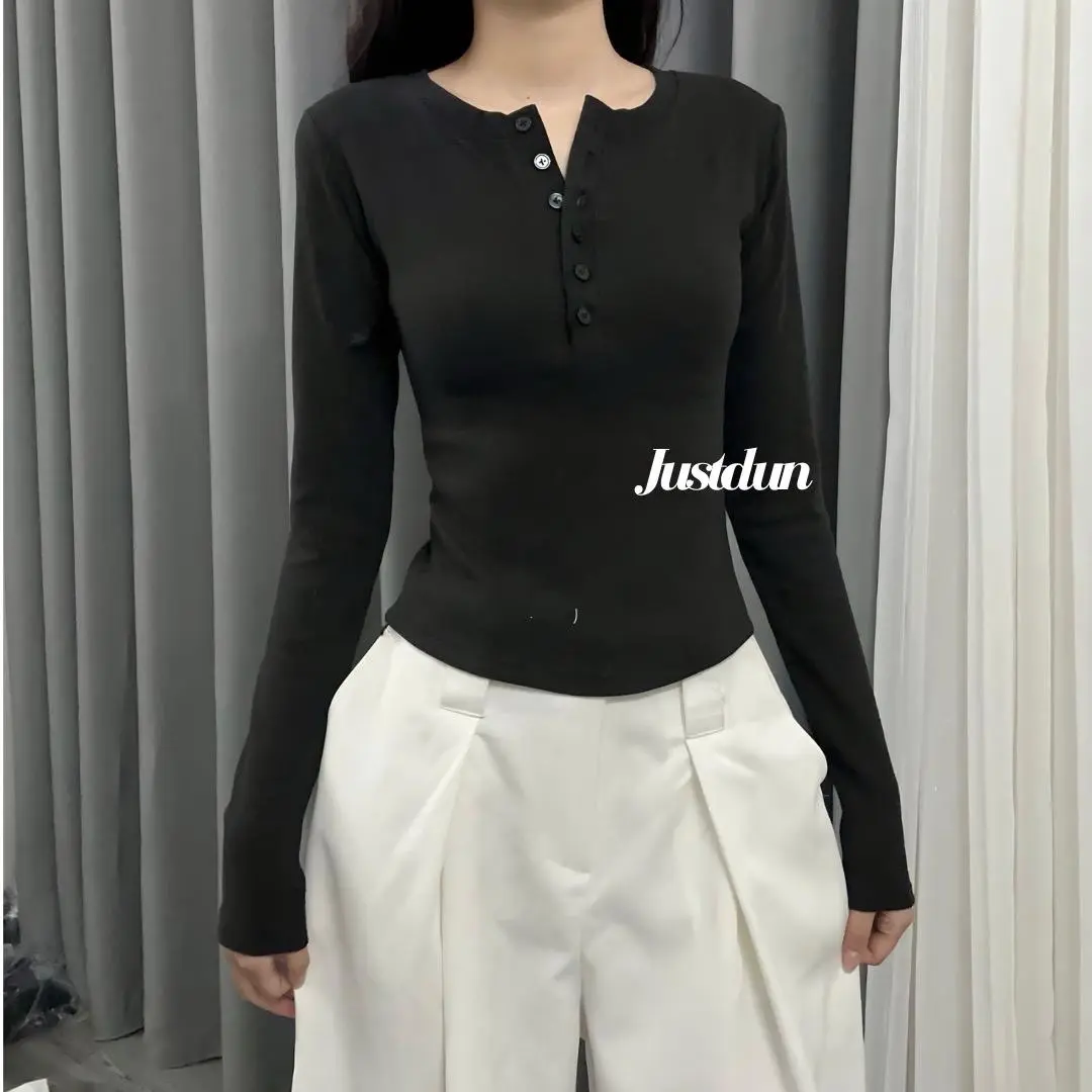 [ DEAL XẢ KHO ] Áo Thun Nữ Tay Dài Ôm Body JUSTDUN T66 - Chất Len Tăm Lông Thỏ, Co Giãn 4 Chiều, Giữ Ấm Mềm Mịn | BigBuy360 - bigbuy360.vn