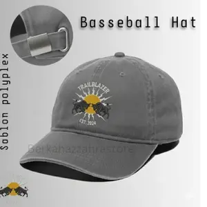 Topi Baseball Trailblazer Premium Sablon DTF Kualitas Distro Cap Bahan Raffel Premium Sablon Polyplex High Quality Tali Aluminium Kuat Unisex Cocok untuk Harian Outdoor Riding dan Streetwear