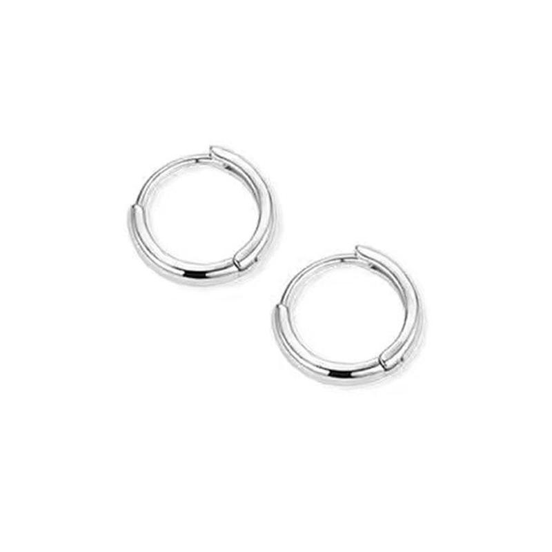 Product Introduction of Khuyên Tai Tròn Bằng Thép Không Gỉ, 2 Chiếc, Dành Cho Nam Và Nữ, Thiết Kế Tối Giản, Khuyên Tai Tròn Nhỏ W1T7 20