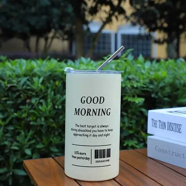Cangkir Tumbler Mug 600ml Stainlees Free Sedotan Stainless Anti Tumpah Dan Tahan Lama Baja Gelas 1