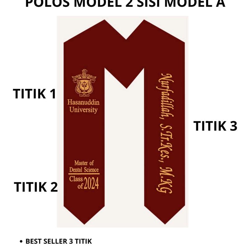 Selempang Polos Express 2 sisi 1 hari ( 3 Lapis & Free Hanger Selempang) 1