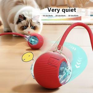 自動猫用おもちゃボール 自動型スマートインタラクティブワンド、エネルギー消費型の電動犬ボール、猫と犬の楽しいペット玩具