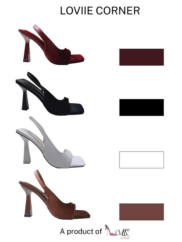 LOVIIECORNER - SANDAL CAO GÓT NỮ QUAI NGANG BẦU CÁCH ĐIỆU PHỐI QUAI HẬU GÓT TRỤ LOE CAO 9 PHÂN - GIÀY NỮ HỞ HẬU DÂY CHUN ÔM CHÂN - GG231094